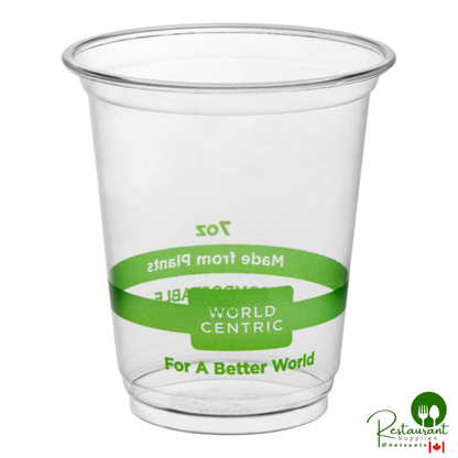 World Centric 7 oz. PLA Plastic Compostable Cold Cup - 2,000/Case