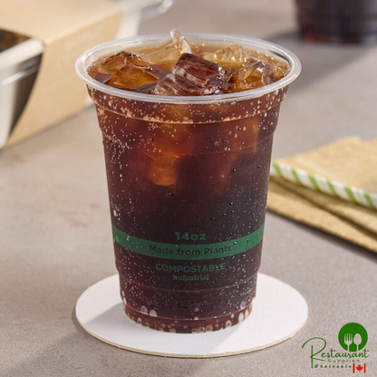 World Centric 14 oz. PLA Plastic Compostable Cold Cup - 1,000/Case