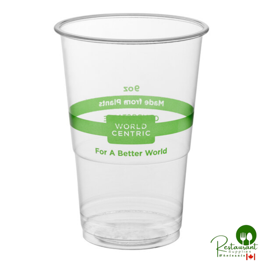 World Centric 9 oz. Tall PLA Plastic Compostable Cold Cup - 2,000/Case