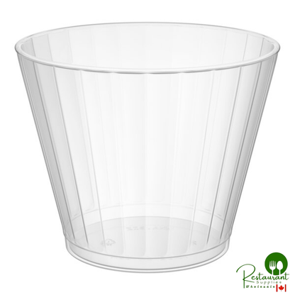 WNA Comet CC9240 Classicware 9 oz. Squat Clear Plastic Fluted Tumbler - 240/Case