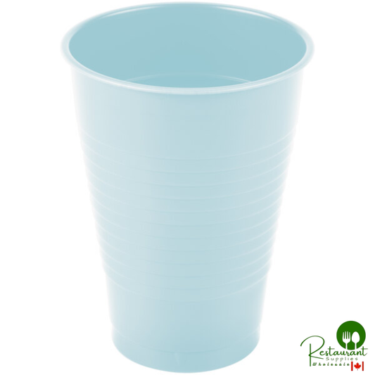 Creative Converting 28157071 12 oz. Pastel Blue Solid Plastic Cup - 240/Case