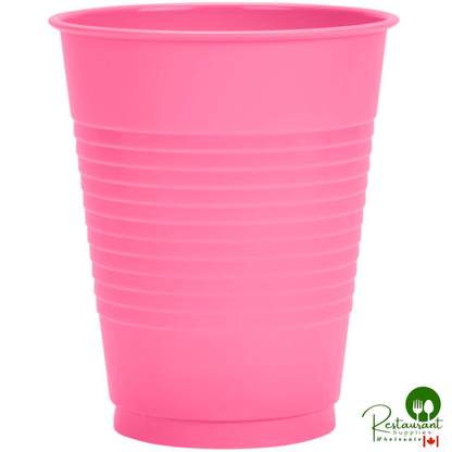 Creative Converting 28304281 16 oz. Candy Pink Plastic Cup - 240/Case