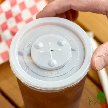 WNA Comet Frost-Flex 20 oz. and 24 oz. Translucent Lid with Straw Slot - 1,000/Case