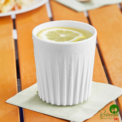 World Centric ZeroWare Reusable 12 oz. PLA White Cup - 60/Case