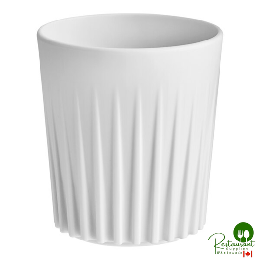 World Centric ZeroWare Reusable 12 oz. PLA White Cup - 60/Case