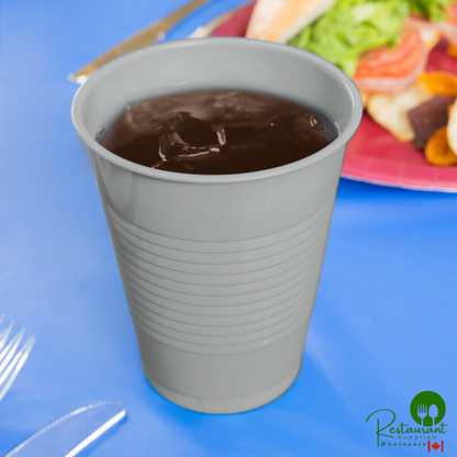 Creative Converting 28106081 16 oz. Shimmering Silver Plastic Cup - 240/Case