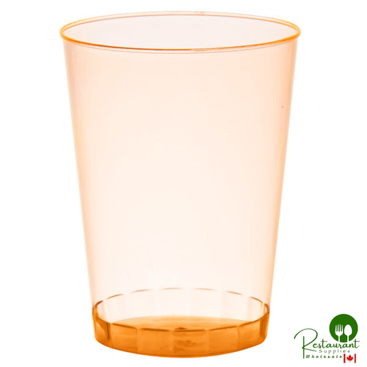Fineline Savvi Serve 410-ORG 10 oz. Tall Neon Orange Hard Plastic Tumbler - 500/Case