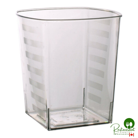 Fineline Solid Squares 9 oz. Clear Plastic Tumbler - 168/Case