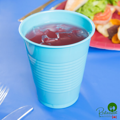Creative Converting 28103981 16 oz. Bermuda Blue Plastic Cup - 240/Case