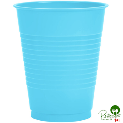 Creative Converting 28103981 16 oz. Bermuda Blue Plastic Cup - 240/Case