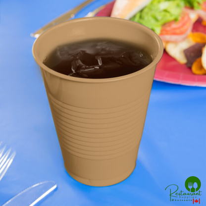 Creative Converting 28103081 16 oz. Glittering Gold Solid Plastic Cup - 240/Case