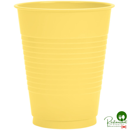 Creative Converting 28102081 16 oz. Mimosa Yellow Plastic Cup - 240/Case