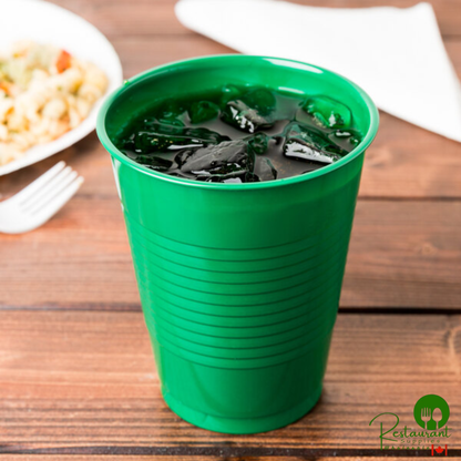 Creative Converting 28112081 16 oz. Emerald Green Solid Plastic Cup - 240/Case