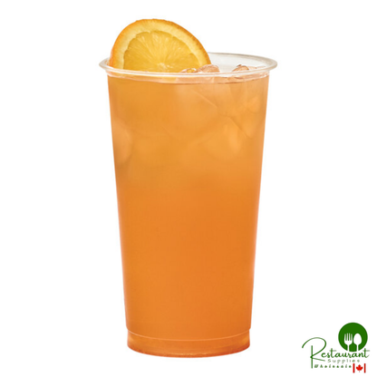 Tossware Natural 24 oz. Customizable Plant-Based PLA Plastic Arena 96 mm Cold Cup - 1,000/Case