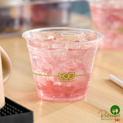 Eco-Products GreenStripe 9 oz. PLA Compostable Plastic Cold Cup - 1,000/Case