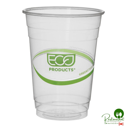 Eco-Products GreenStripe 16 oz. PLA Compostable Plastic Cold Cup - 1,000/Case