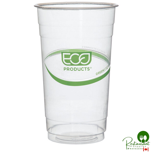 Eco-Products GreenStripe 24 oz. PLA Compostable Plastic Cold Cup - 1,000/Case