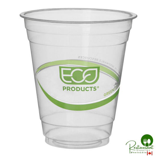 Eco-Products GreenStripe 12 oz. PLA Compostable Plastic Cold Cup - 1,000/Case