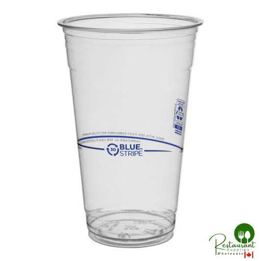 Eco-Products BlueStripe 24 oz. RPET Plastic Cold Cup - 600/Case