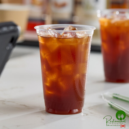 Fabri-Kal GC20NT Greenware 20 oz. Compostable Clear Customizable Plastic Cold Cup - 1,000/Case