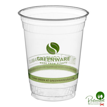 Fabri-Kal GC16S Greenware 16 / 18 oz. Compostable Printed Plastic Cold Cup - 1,000/Case