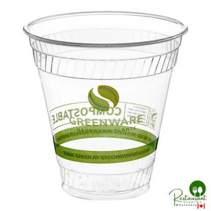 Fabri-Kal GC12 Greenware 12 oz. Compostable Printed Plastic Cold Cup - 1,000/Case