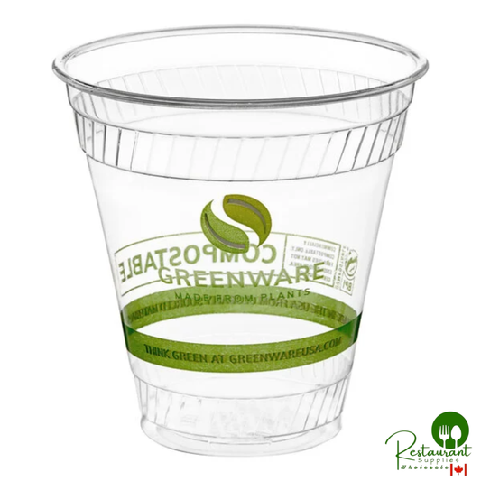 Fabri-Kal GC12 Greenware 12 oz. Compostable Printed Plastic Cold Cup - 1,000/Case