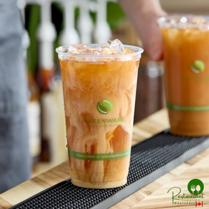 Fabri-Kal GC24 Greenware 24 oz. Compostable Printed Plastic Cold Cup - 600/Case