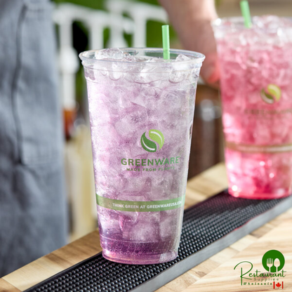Fabri-Kal GC32 Greenware 32 oz. Compostable Printed Plastic Cold Cup - 300/Case
