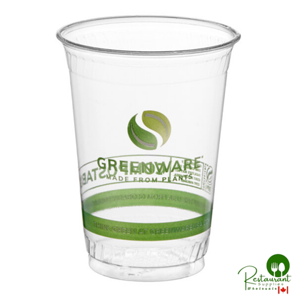 Fabri-Kal GC10 Greenware 10 oz. Compostable Printed Plastic Cold Cup - 1,000/Case