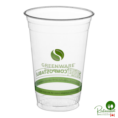 Fabri-Kal GC20 Greenware 20 oz. Compostable Printed Plastic Cold Cup - 1,000/Case