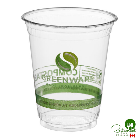 Fabri-Kal GC7 Greenware 7 oz. Compostable Printed Plastic Cold Cup - 1,000/Case
