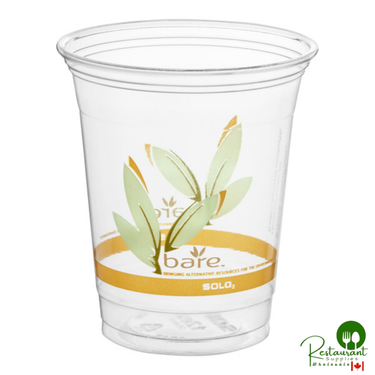 Bare by Solo RTP12BARE Eco-Forward 12 oz. RPET Squat Cold Cup - 1,000/Case