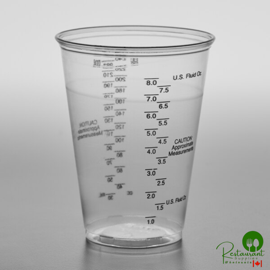 Solo Ultra Clear™ TP10DGM 10 oz. Clear PET Plastic Graduated Cup - 1,000/Case