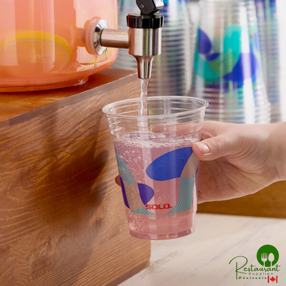 Solo 18 oz. Assorted Ripples / Sea Glass RPET Plastic Cold Cups - 432/Case