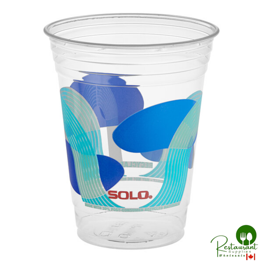Solo 18 oz. Assorted Ripples / Sea Glass RPET Plastic Cold Cups - 432/Case