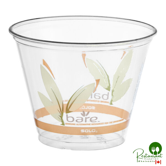 Bare by Solo RTP9RBARE Eco-Forward 9 oz. RPET Squat Cold Cup - 1,000/Case