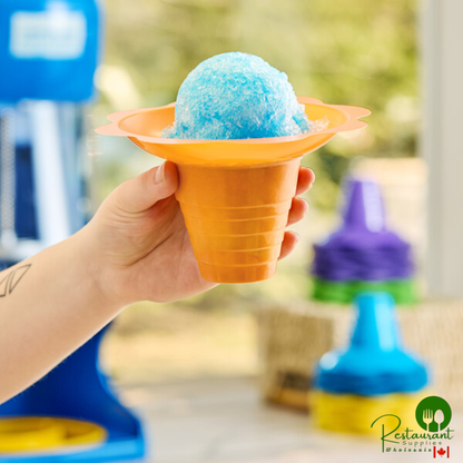 8 oz. Assorted Color Flower-Shaped Sno-Cone Cup - 600/Case