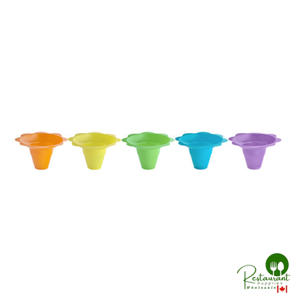 8 oz. Assorted Color Flower-Shaped Sno-Cone Cup - 600/Case