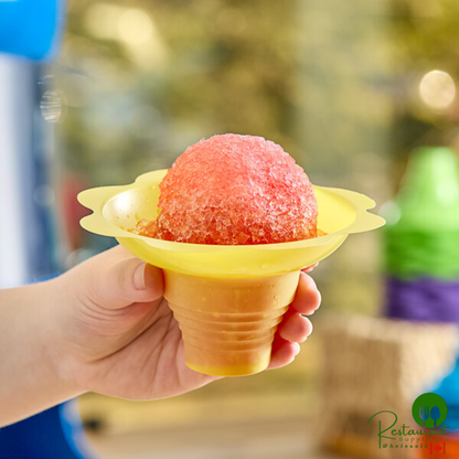 4 oz. Assorted Color Flower-Shaped Sno-Cone Cup - 600/Case
