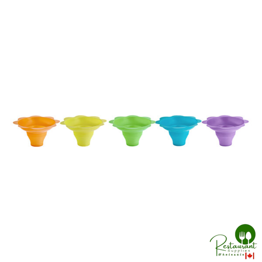 4 oz. Assorted Color Flower-Shaped Sno-Cone Cup - 600/Case