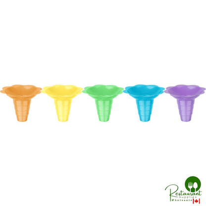 12 oz. Assorted Color Flower-Shaped Sno-Cone Cup - 400/Case