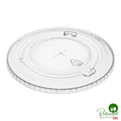 Solo 626TS Clear Flat Lid with Straw Slot - 1,000/Case