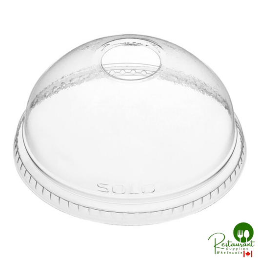 Solo DLR626 Clear Plastic Dome Lid with 1" Hole - 1,000/Case