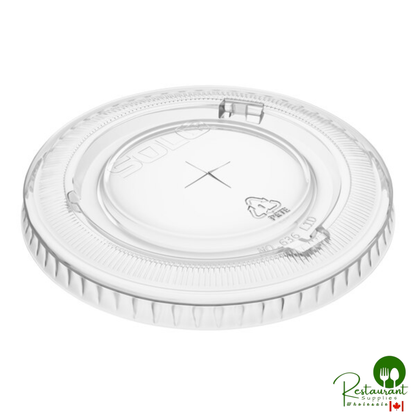 Solo 636TS Clear Plastic Lid with Straw Slot - 500/Case