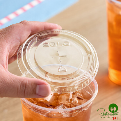 Solo 662TS Clear Plastic Lid with Straw Slot - 1,000/Case