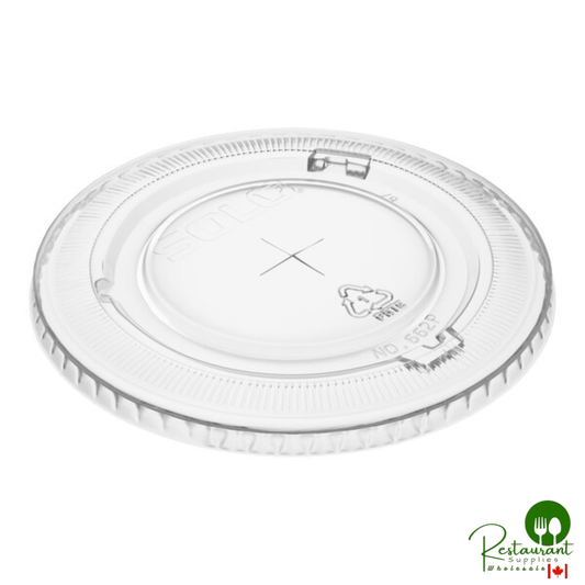 Solo 662TS Clear Plastic Lid with Straw Slot - 1,000/Case
