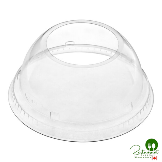 Dart 16LCDHX Clear PET Dome Lid with 2" Hole - 1,000/Case