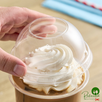 Dart 20LCDH Conex Clear Dome Lid with Hole - 1,000/Case