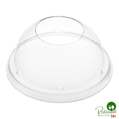 Dart 20LCDH Conex Clear Dome Lid with Hole - 1,000/Case